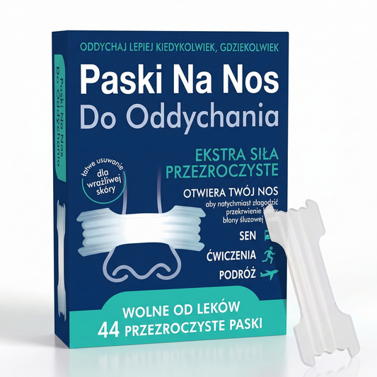 + DODAJ 50% TANIEJ - Plastry Na Nos Ułatwiające Oddychanie (30 sztuk)